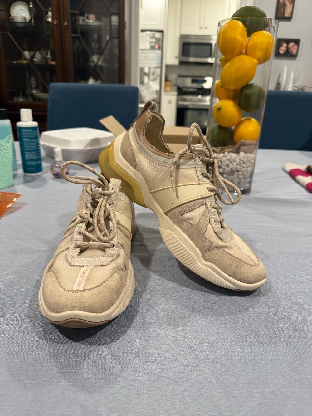 Coach City Sole Sue Runner Sneakers Logo Style G5046 in chalk/taupe